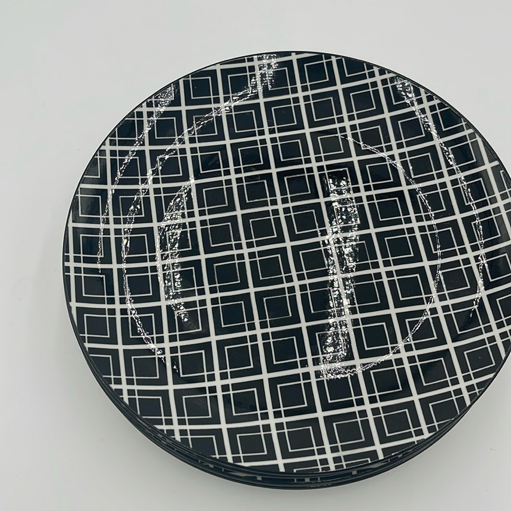 Dover & York Geometric Print Dinner Plates (4)